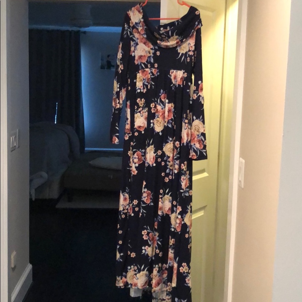 Large off the shoulder Maternity dress